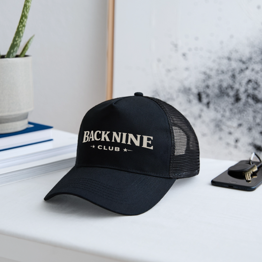 BACK NINE Trucker Cap - black/black